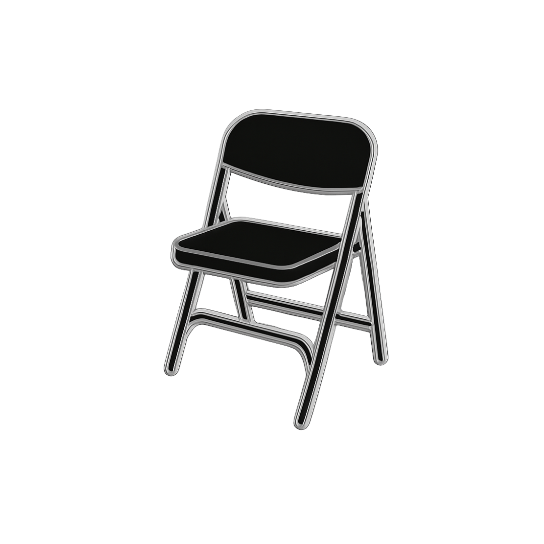 Folding Chair Enamel Pin