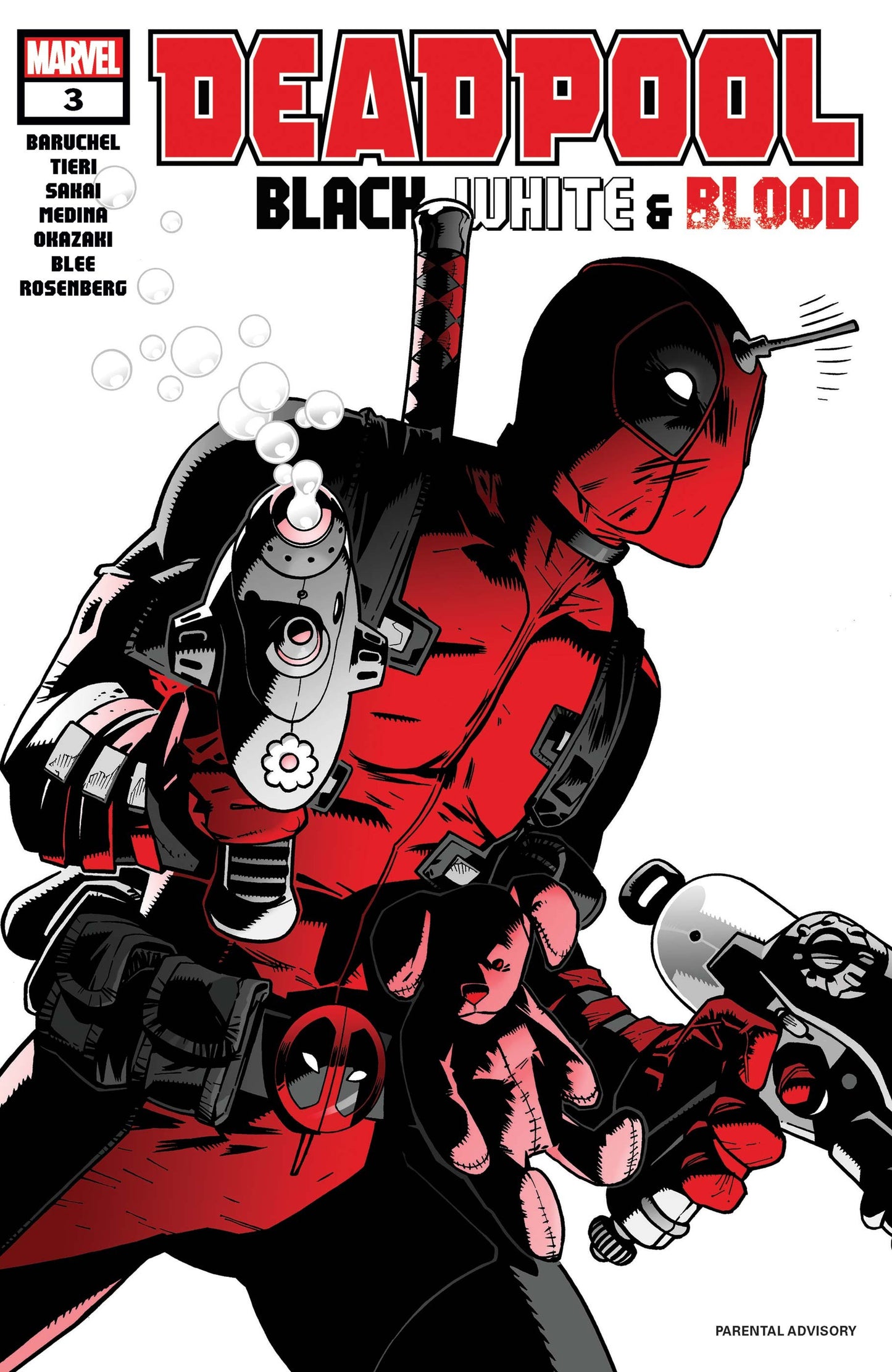 DEADPOOL BLACK WHITE BLOOD #3 (OF 4) MR