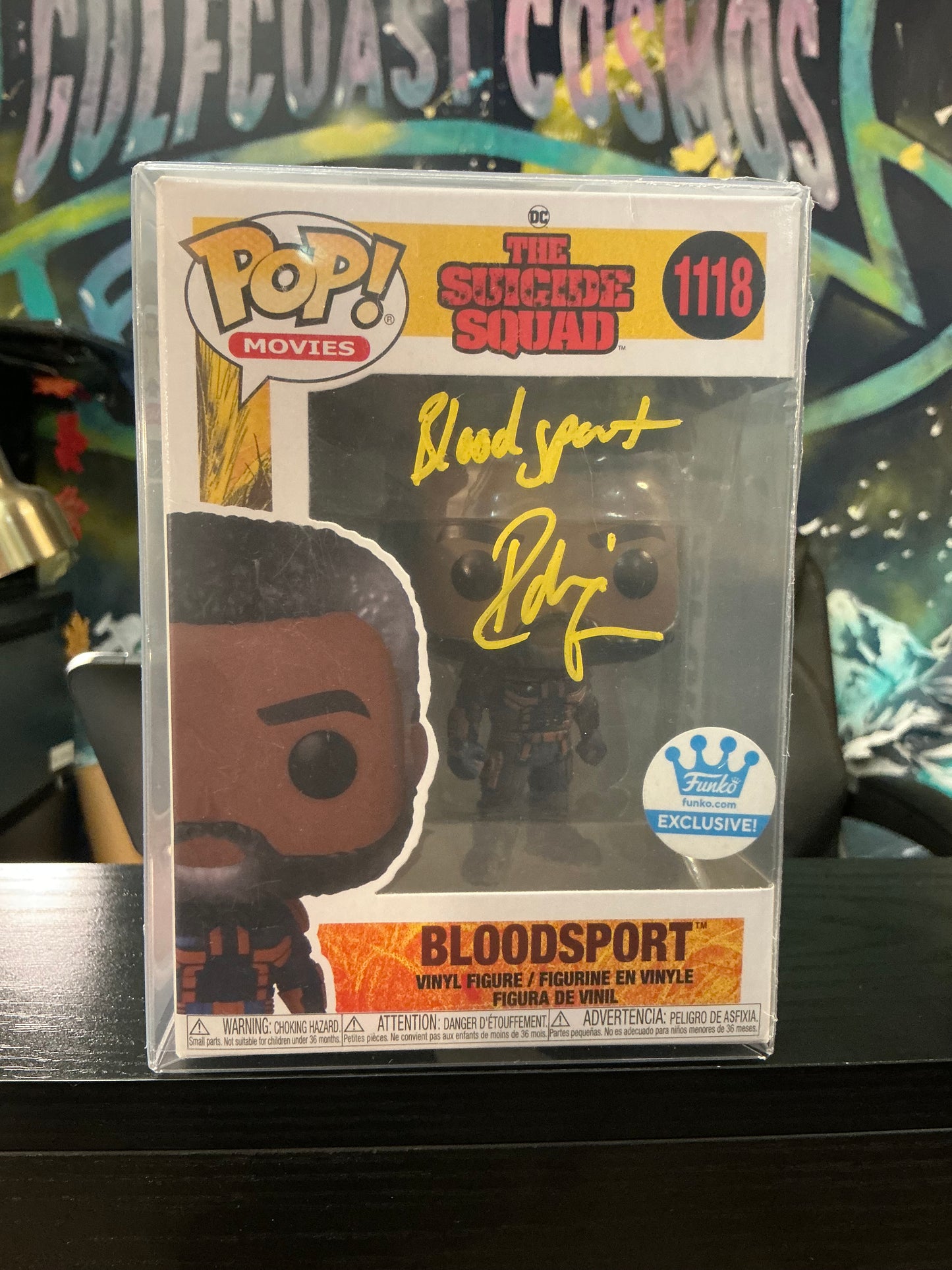 Bloodsport Idris Elba Autographed Pop vinyl figure