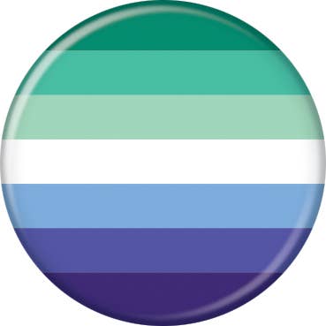 Gay Men's Pride Flag Button