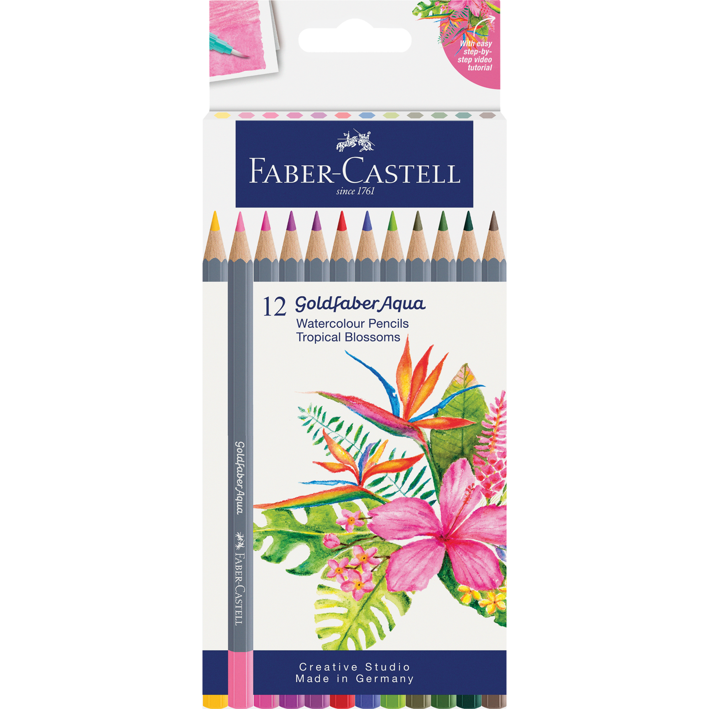 Goldfaber Aqua Watercolor Pencils, Bx/12 Tropical Escapes