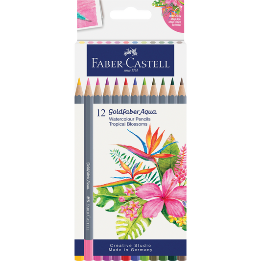Goldfaber Aqua Watercolor Pencils, Bx/12 Tropical Escapes