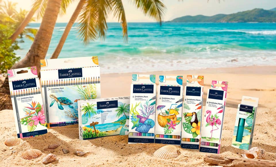 Goldfaber Aqua Watercolor Pencils, Bx/12 Tropical Escapes
