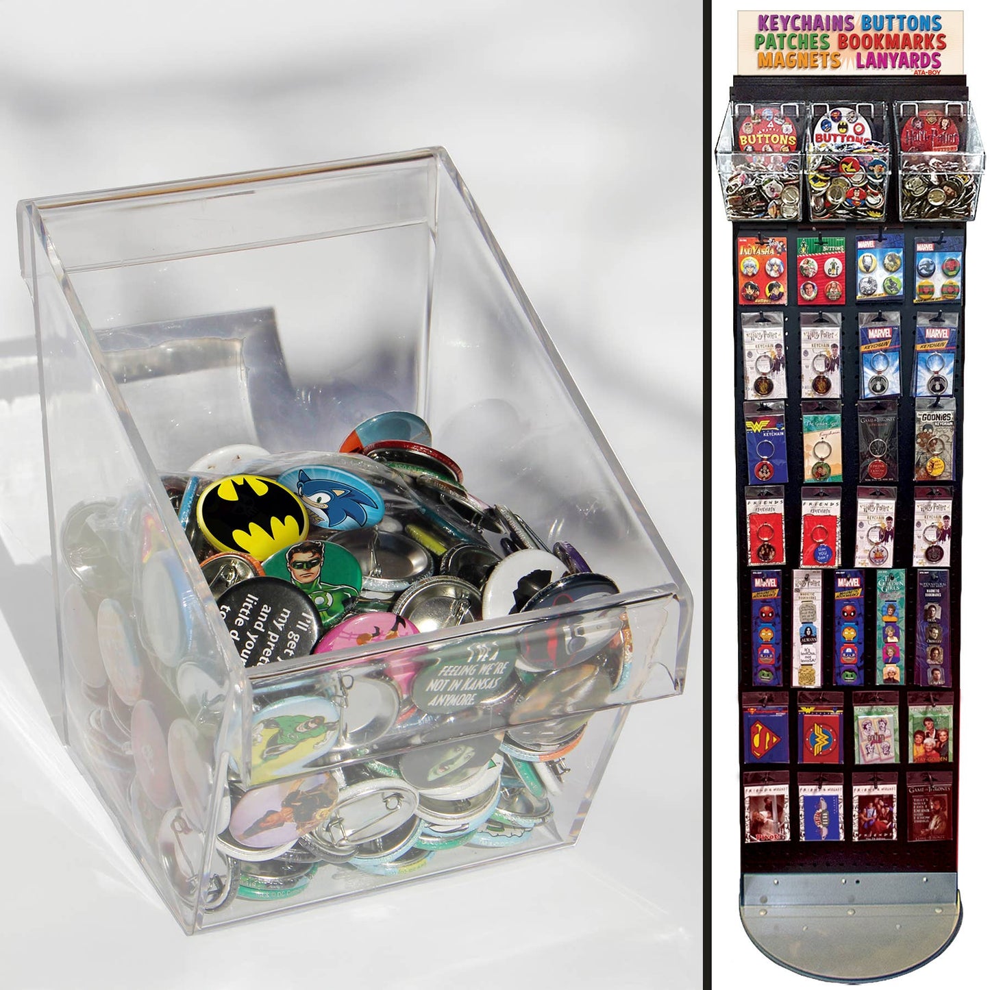 Button Bucket for Peg Display ZPEG2SPIN