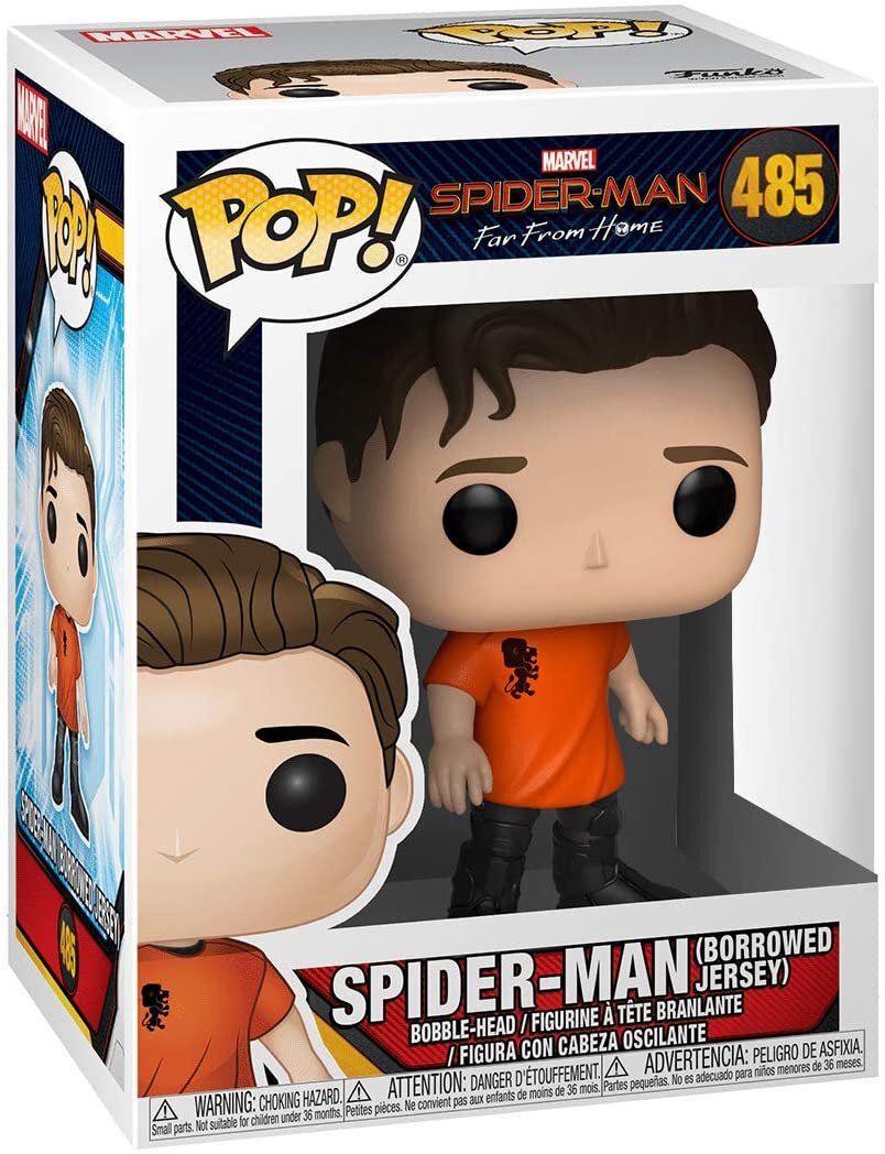 FUNKO POP! SPIDER-MAN FAR FROM HOME (BORROWED JERSEY) #485 (COLLECTIBLE)