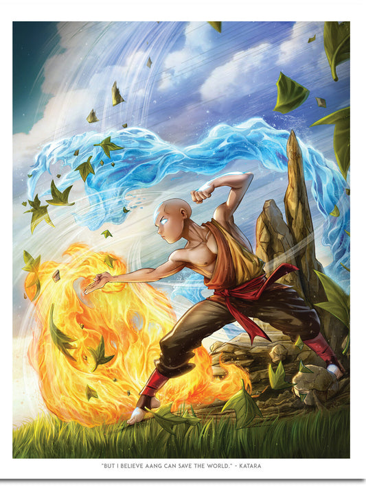 AVATAR AANG- LIMITED EDITION   |  16" X 20" ART PRINT POSTER