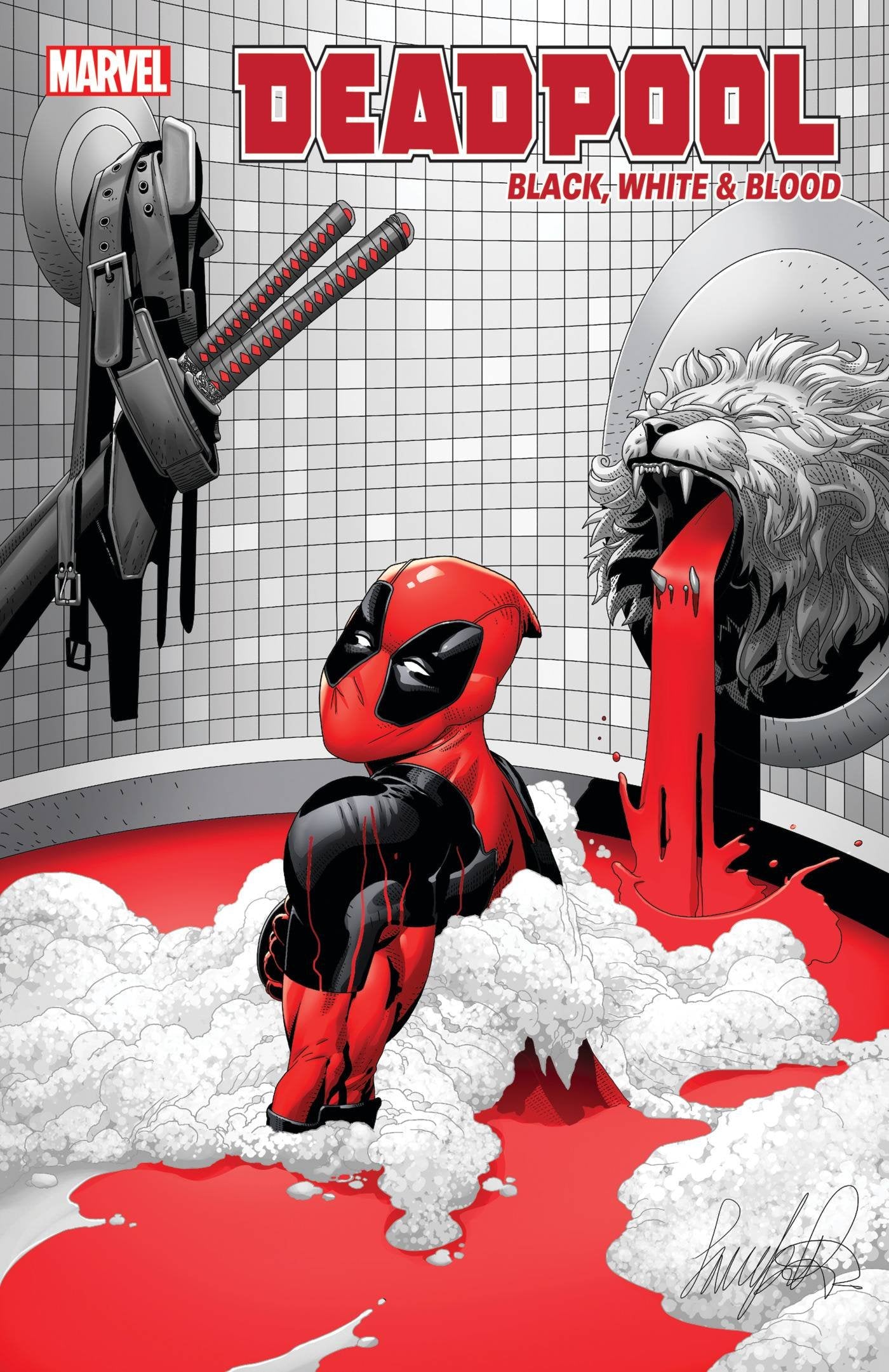 DEADPOOL BLACK WHITE BLOOD #3 (OF 4) MR