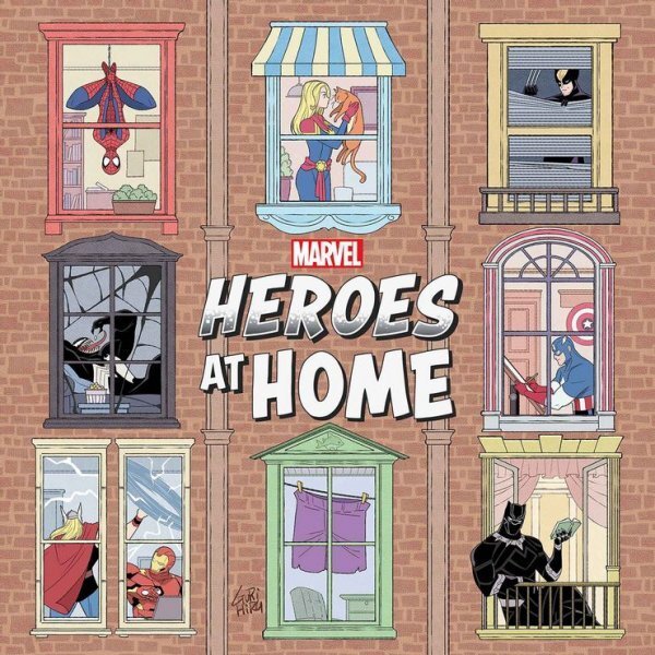 MARVEL'S HEROES AT HOME MINI TRADE PAPERACK