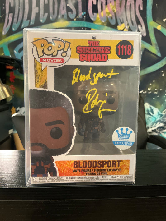 Bloodsport Idris Elba Autographed Pop vinyl figure
