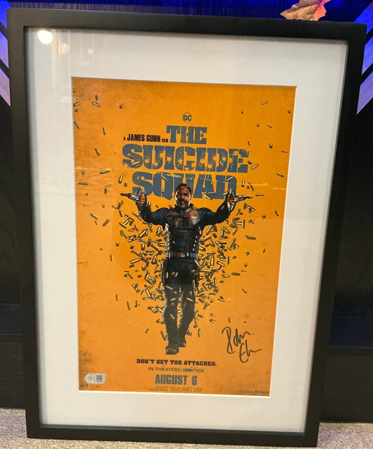 The Suicide Squad Bloodsport poster autographed by Idris Elba