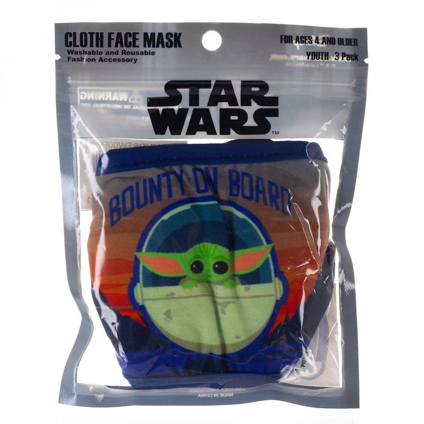 KIDS STAR WARS MANDALORIAN 3-PACK  FACE MASKS