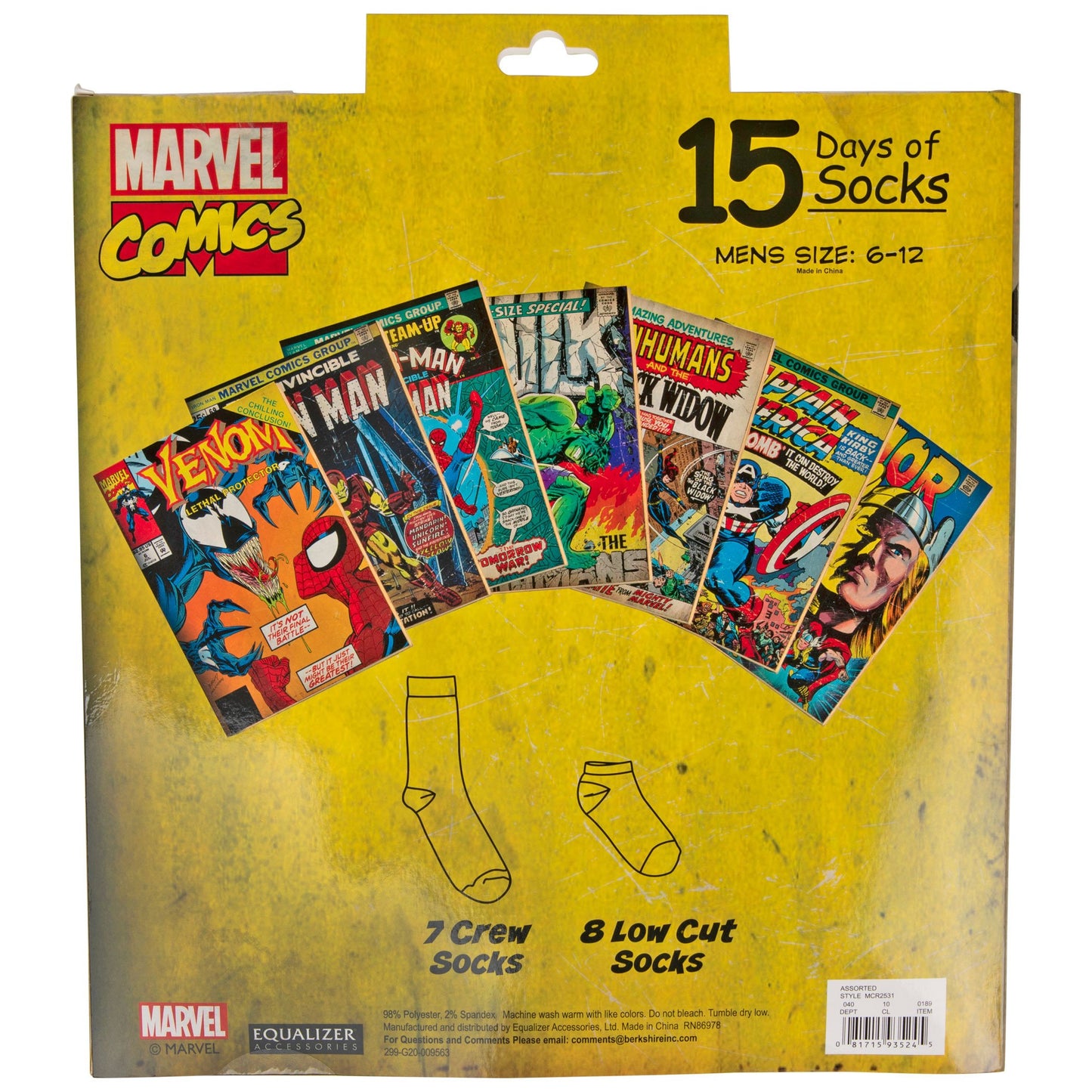 MARVEL COMICS 15 DAY OF SOCKS JACK KIRBY COLLECTION
