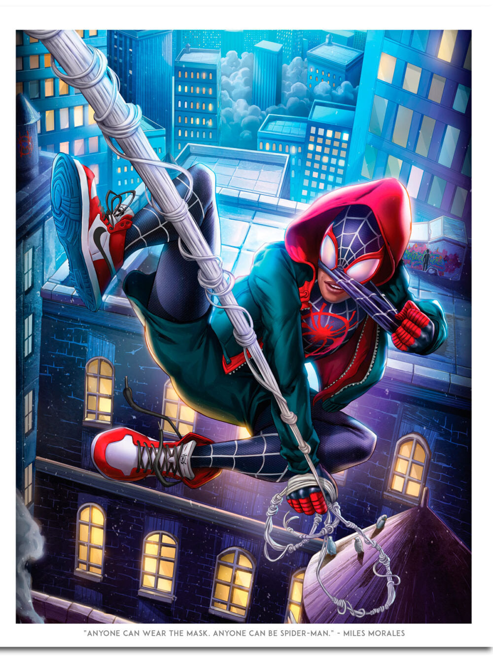 MARVEL Spider-Verse)  Miles Morales   |  16" x 20" ART PRINT POSTER