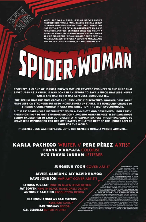 SPIDER-WOMAN KING IN BLACK  #8  + BONUS DIGITAL EDITION