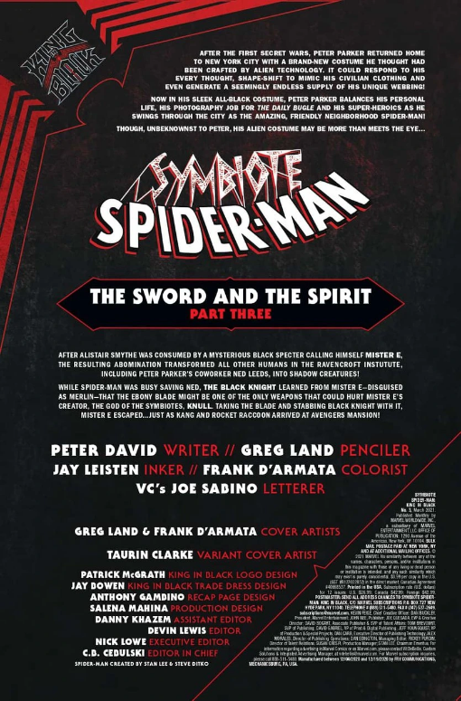 SYMBIOTE SPIDER-MAN KING IN BLACK #3 (OF 5)  +BONUS DIGITAL EDITION