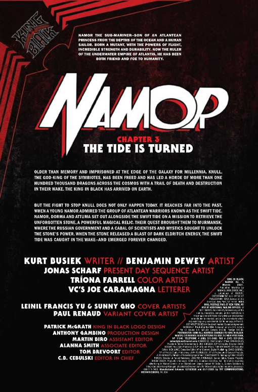 KING IN BLACK: NAMOR #3  + BONUS DIGITAL EDITION