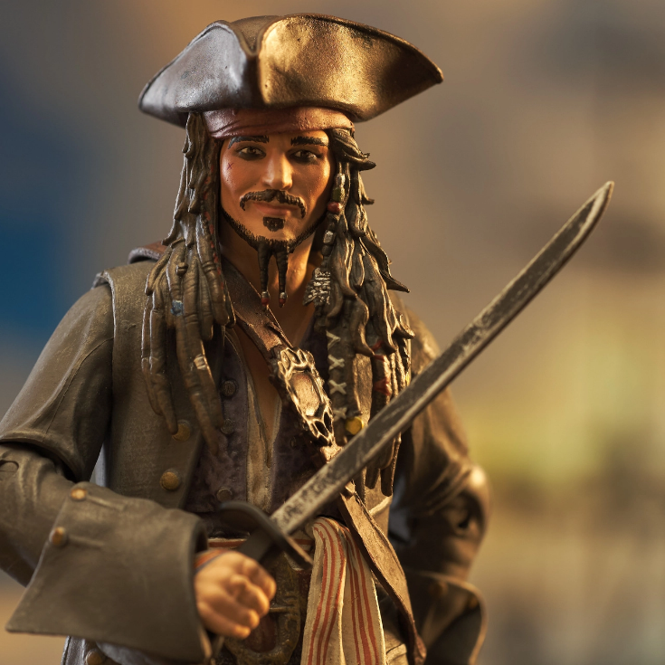 DISNEY PIRATES OF THE CARIBBEAN JACK SPARROW DELUXE ACTION FIGURE