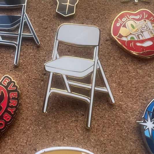 Folding Chair Enamel Pin