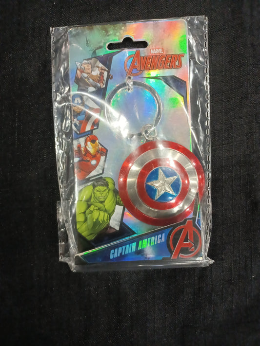 Captain America Shield Pewter Key Chain